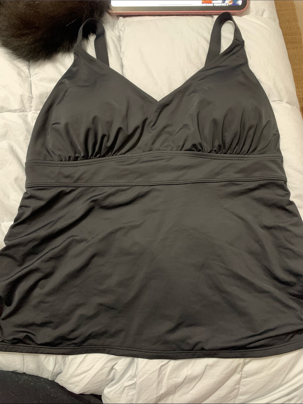 knix Black Women's Swim Tankini Top bathing suit supportive
